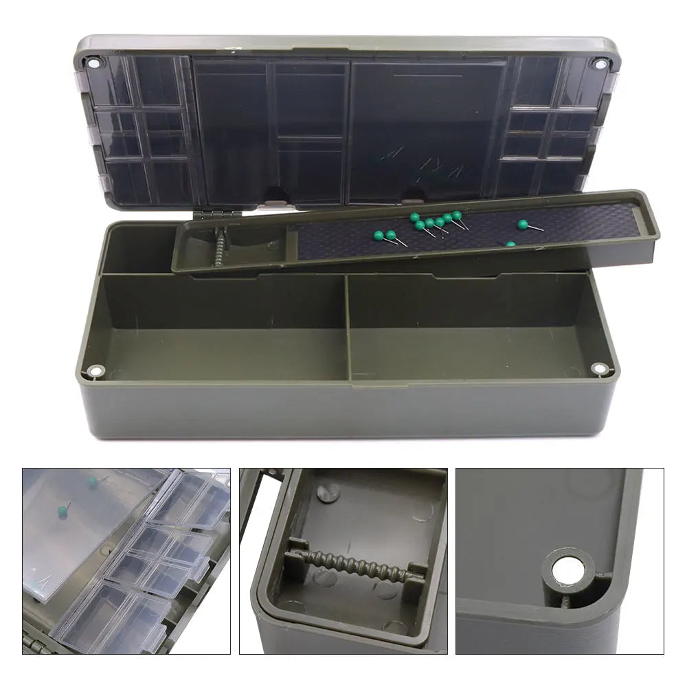 Carp Fishing Terminal Tackle Box Fishing Hair Rig Hooklink Storage Box Hook Line Fishing Tool Accessories Organizer box