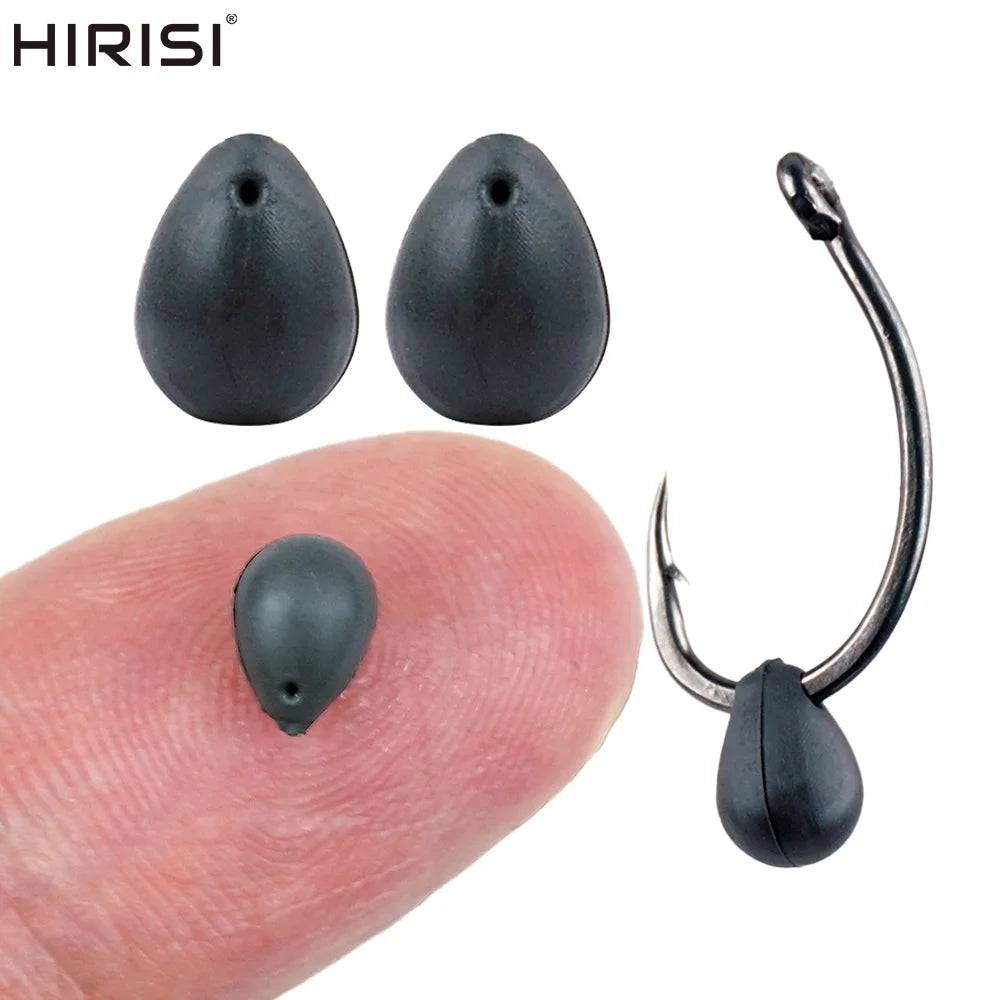 Hirisi 10pcs Tungsten Fishing Shot-on the Hook Beads 0.4g Downforce Hook Beads for Carp Fishing Accessories