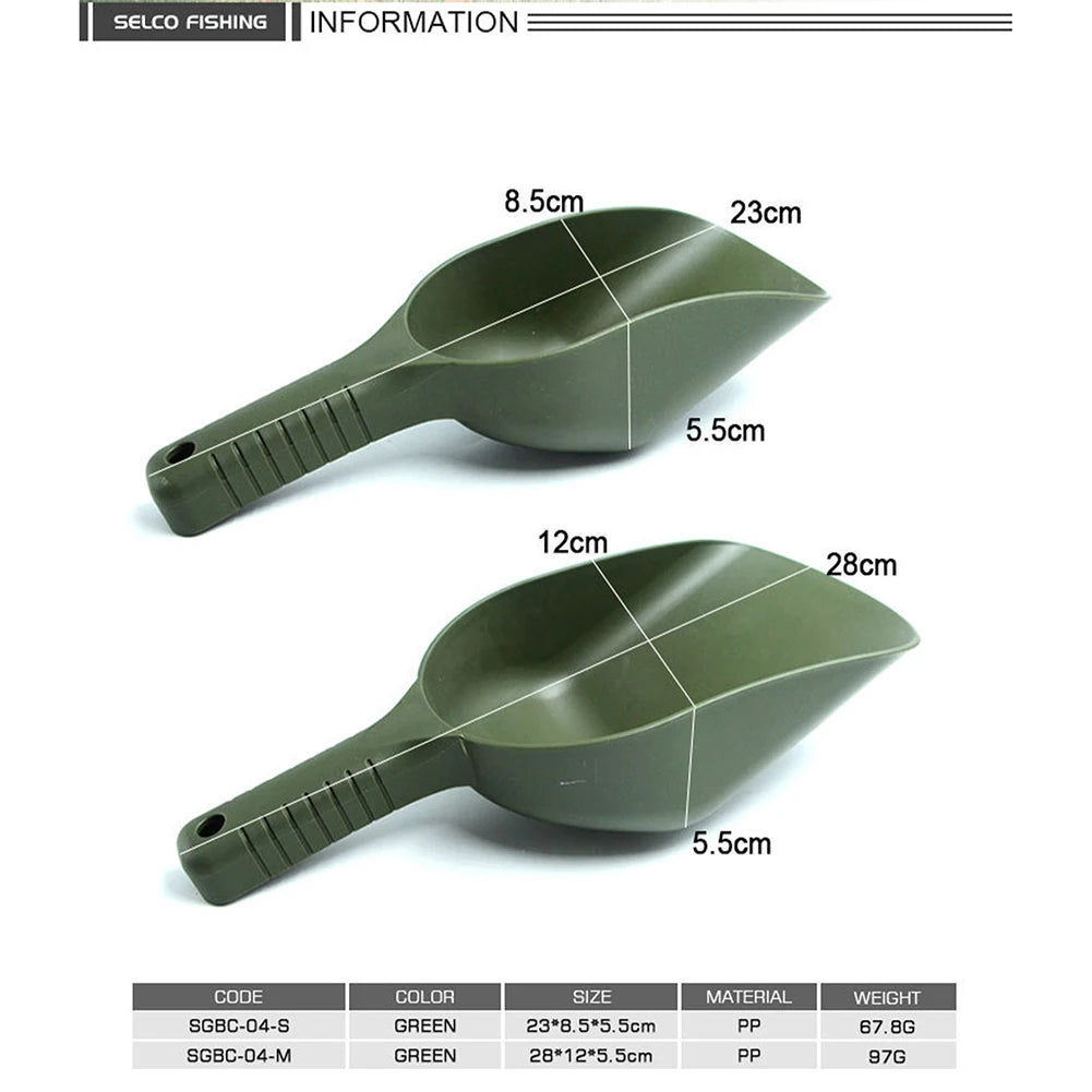 1pcs Bait Scoop Baiting Throwing Spoon Carp Fishing Shovel Fishing Tool For Feeding Particles Bonito Carp