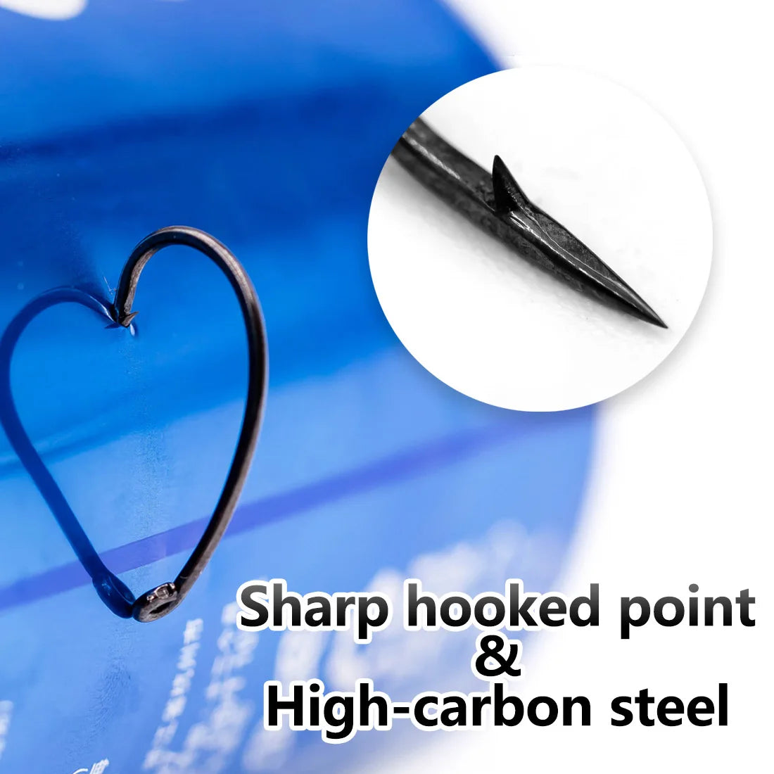 CARPNEST 50pcs Carp Fishing Hooks PTFE Coating High Carbon Steel Barbed