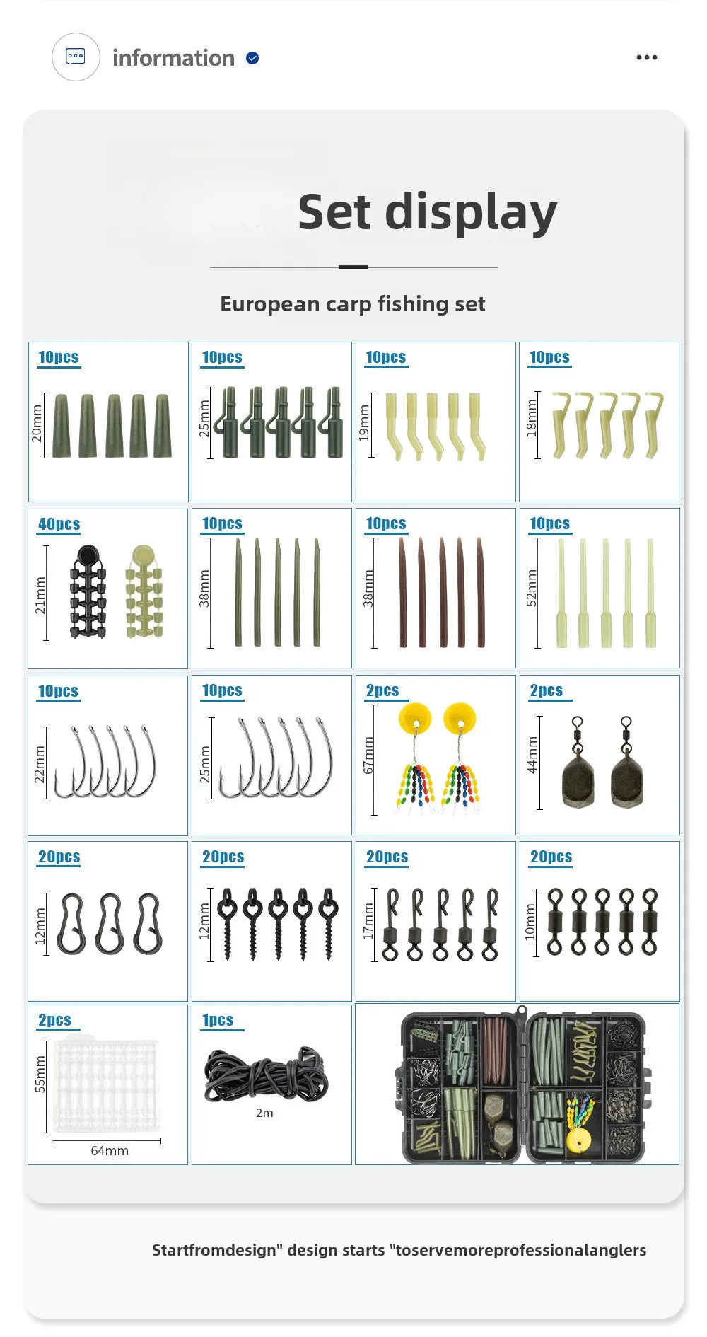 European carp fishing set, float anti-bottom fishing method, sea rod carp wild fishing, carp fishing accessories