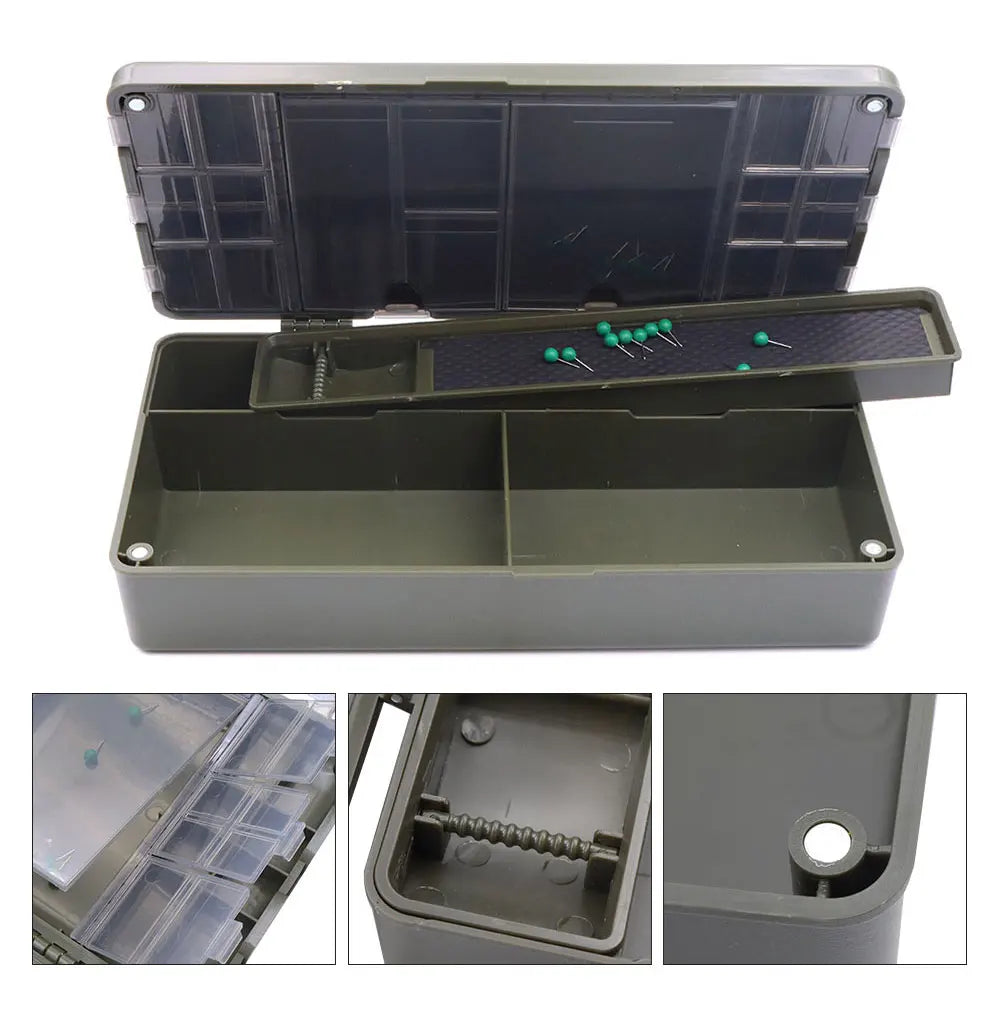 Carp Fishing Terminal Tackle Box Fishing Hair Rig Hooklink Storage Box Hook Line Fishing Tool Accessories Organizer box
