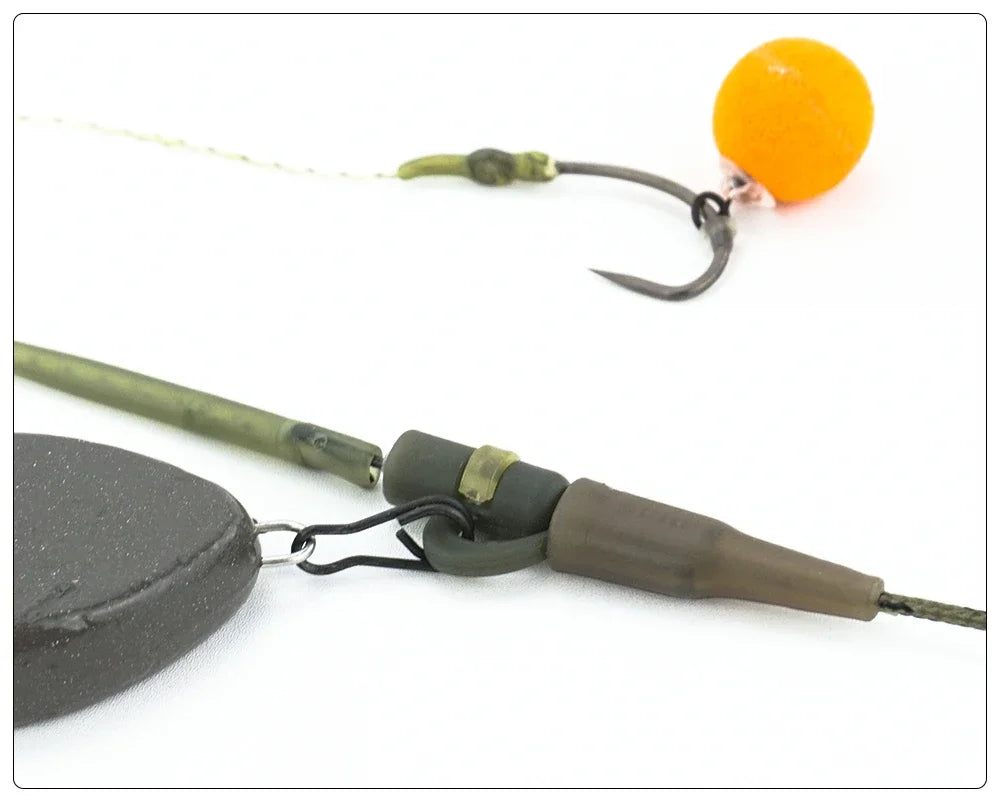 3x Carp Fishing Lead Core with Helicopter Rigs Braided Fishing Line for Carp Rig Lead Clips