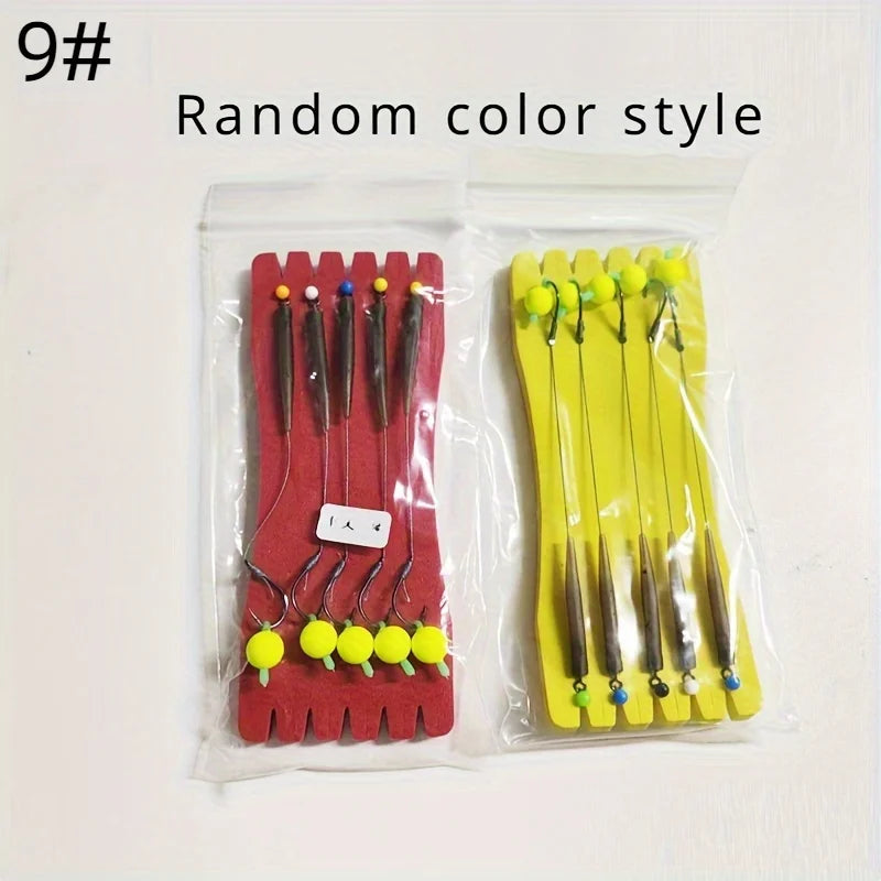 5pcs/ set Carp Fishing Group with Built- in Bead Hook, European Carp Fishing Method, Sea Pole Casting