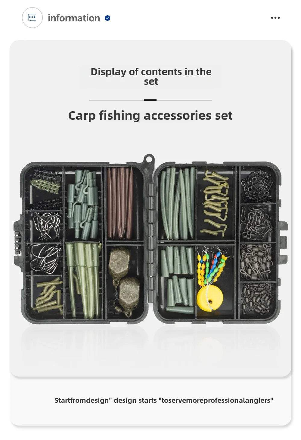 European carp fishing set, float anti-bottom fishing method, sea rod carp wild fishing, carp fishing accessories
