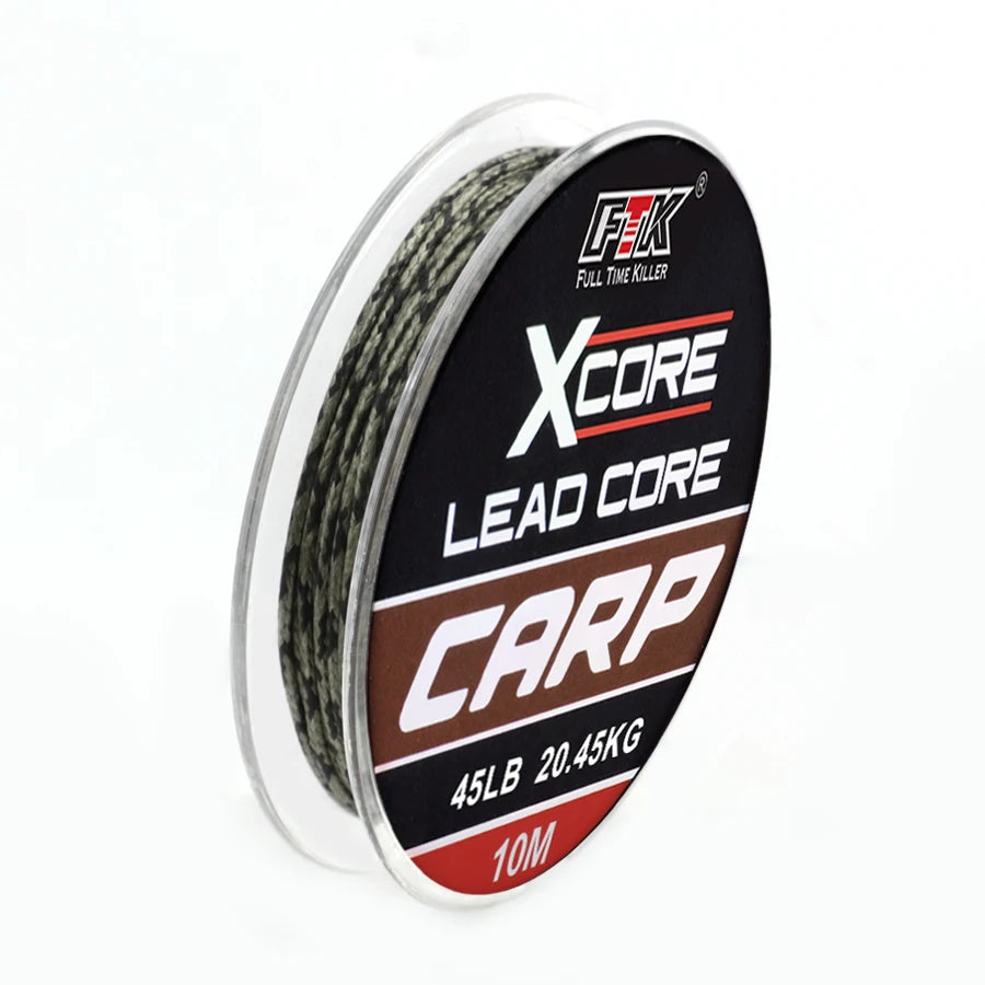 FISH KING 35LB/45LB/55LB 10M Leadcore Carp Fishing Tackle Line Make Carp Hair Rigs 4 Color Braided Lead Line