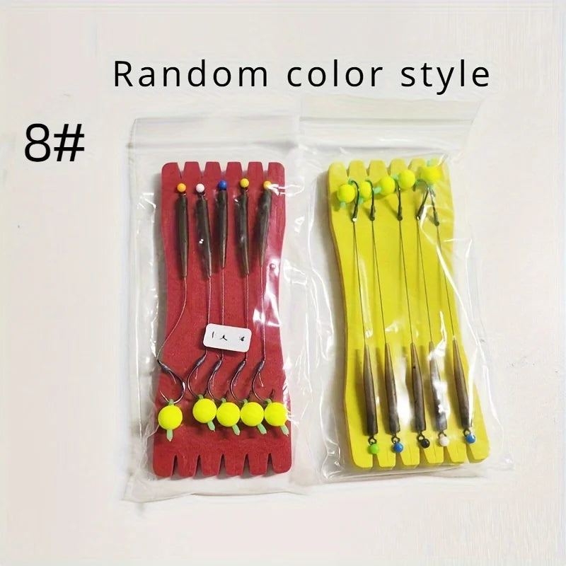 5pcs/ set Carp Fishing Group with Built- in Bead Hook, European Carp Fishing Method, Sea Pole Casting