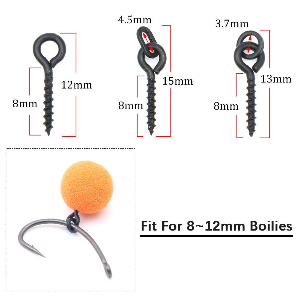 Carp Fishing Tackle Kit Bait Boilie Screws Fishing Hook Bead For Method Feeder Fishing Hair Rig Ronnie Rig Accessories Set