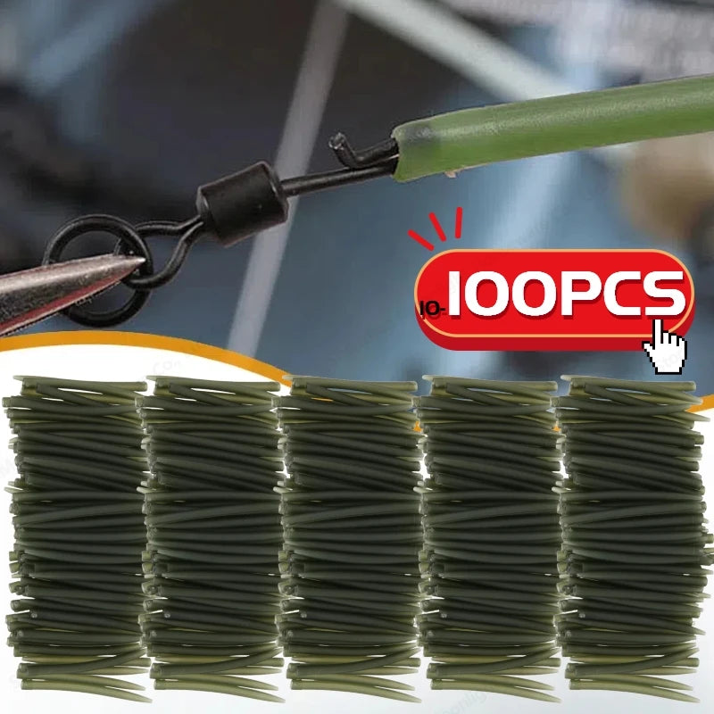 Carp Fishing Accessories Anti Tangle Sleeves Line Aligner Hook Sleeve Tail for Carp Fishing Rig Hair Ronnie Rig Terminal Tackle